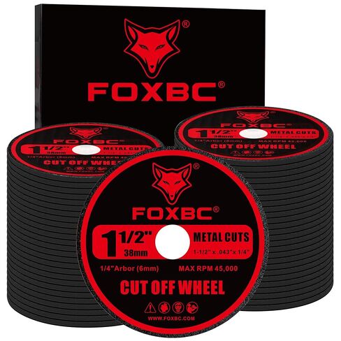FOXBC 1-1/2 Inch Cut-Off Wheels, 1/4" Arbor Hole, Rotary Cut-Off Discs for Metal, Plastic, Fiberglass Reinforced - 80 Pack in Kuwait