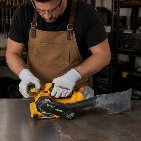 Brushless Cordless Belt Sander Compatible with Dewalt 20V Battery(Tool Only), 3x18in Power Sander, 6-Speed, 1247 SFPM, Lock-on Button, Dust Bag & Vacuum Adapter for Woodworking in Kuwait