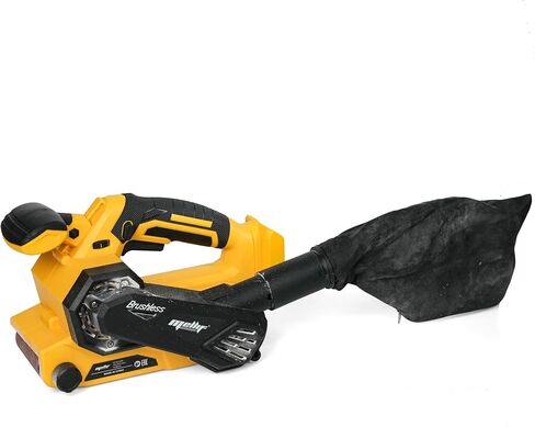 Brushless Cordless Belt Sander Compatible with Dewalt 20V Battery(Tool Only), 3x18in Power Sander, 6-Speed, 1247 SFPM, Lock-on Button, Dust Bag & Vacuum Adapter for Woodworking in Kuwait