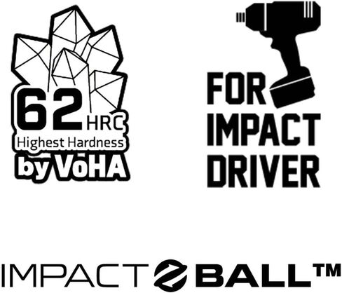 (USA Official) IMPACT BALL Torsion Double Ended Bit +2 x 50mm (2") 5PC. (Card) in Kuwait