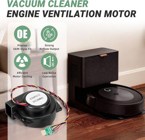 Vacuum Cleaner Fan Motor Fit for iRobot Roomba i1 i2 i3 i4 i5 i6 i7 i8 i9 J8 J9 e5 e6 Engine Ventilation Motor Fan, 20N636P010 Fan Module for Smart Sweeper| 636P010-0928MNS in Kuwait