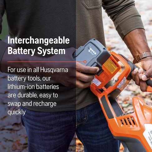 Husqvarna Leaf Blaster 350iB Battery Powered Cordless Leaf Blower, 200-MPH 800-CFM, Brushless Motor and Quiet Operation, 40V Lithium-Ion 7.5 Ah Battery and Charger Included, Gifts for Men, 970569904 in Kuwait
