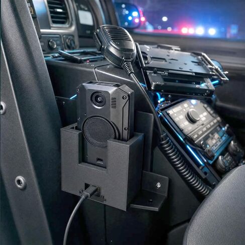 Charging Dock for Axon Body 3 & 4, USB-C Police Body Camera Mount for Patrol Car or Desk, Quick Access Docking Station in Kuwait