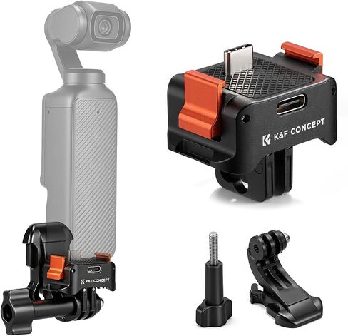 K&F CONCEPT Charging Adapter Base Compatible with DJI Osmo Pocket 4/3 | Fast Charging Aluminum Alloy Quick Release Stand Compatible with Arca Action 1/4′′ Screw, PP61 in Kuwait