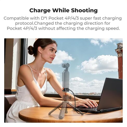 K&F CONCEPT Charging Adapter Base Compatible with DJI Osmo Pocket 4/3 | Fast Charging Aluminum Alloy Quick Release Stand Compatible with Arca Action 1/4′′ Screw, PP61 in Kuwait