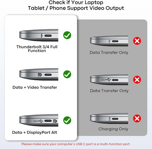 REBORN 10-in-1 USB C Docking Station Dual HDMI 4K, MST Dual Monitor USBC Hub with 100W PD, 3X USB-A 3.0, 2X USB-C 5Gbps, SD/TF Card Reader Multiport Adapter for Laptop, Dell, HP, ThinkPad, MacBook in Kuwait