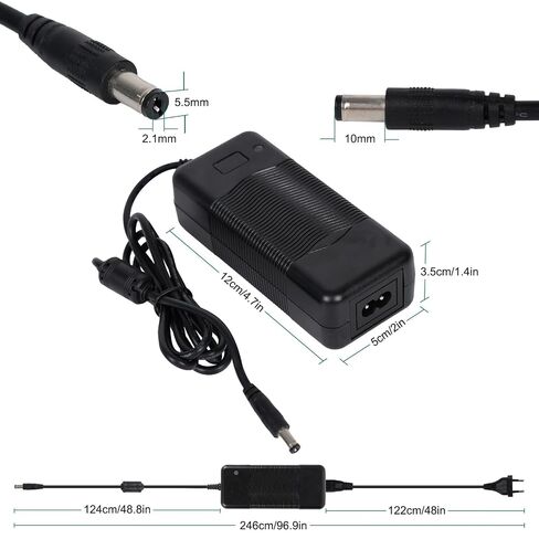 Universal 5 Amp 12V Power Supply Adapter - AC 100-240V to 12V - 5.5 x 2.1mm Output Jack for LED Strips, CCTV Cameras, Light Bars in Kuwait