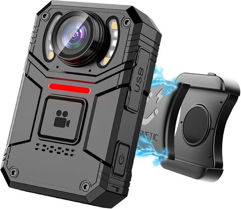 SPIKECAM S3 4K Body Camera with Audio and Video Recording, 160° Wide Angle Body Cam, 2 Inch Screen, Front Record Button, 3.9 oz Lightweight Bodycam for Security Guards and Patrol Officers in Kuwait
