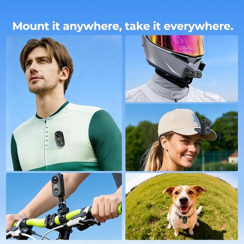 4K Mini Body Camera, Thumb Action Camera with 64GB Card, WiFi, EIS Stabilization, Charger Case, Magnetic Mount, 150° Wide Angle Wearable POV Camera for TikTok YouTube Vlogging Outdoor Motorcycle in Kuwait