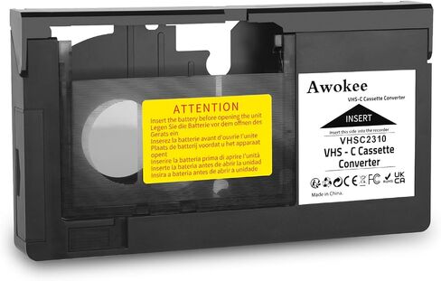 VHS-C Cassette Adapter Compatible with VHS-C SVHS Camcorders JVC RCA Panasonic Motorized VHS Cassette Converter (NOT Compatible with 8mm / MiniDV / Hi8) in Kuwait