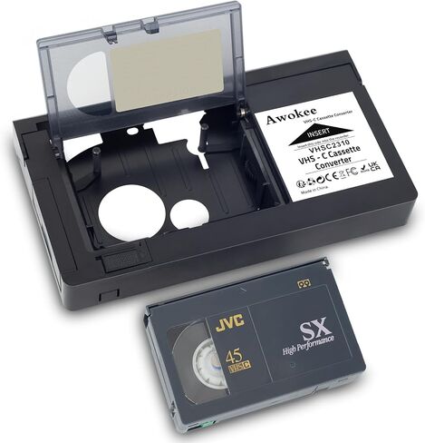 VHS-C Cassette Adapter Compatible with VHS-C SVHS Camcorders JVC RCA Panasonic Motorized VHS Cassette Converter (NOT Compatible with 8mm / MiniDV / Hi8) in Kuwait
