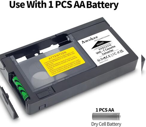 VHS-C Cassette Adapter Compatible with VHS-C SVHS Camcorders JVC RCA Panasonic Motorized VHS Cassette Converter (NOT Compatible with 8mm / MiniDV / Hi8) in Kuwait
