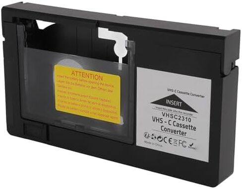 VHS C to VHS Motorized Cassette Adapter, Compatible with SVHS C, CP6BKU, C P6U, PV P1, VCA115, for VCR Player in Kuwait