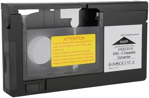 VHS C to VHS Motorized Cassette Adapter, Compatible with SVHS C, CP6BKU, C P6U, PV P1, VCA115, for VCR Player in Kuwait