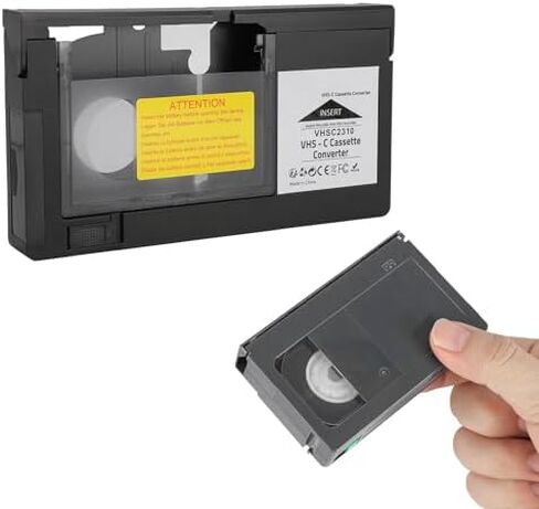 VHS C to VHS Motorized Cassette Adapter, Compatible with SVHS C, CP6BKU, C P6U, PV P1, VCA115, for VCR Player in Kuwait