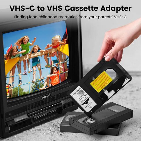 VHS-C Adapter Cassette Adapter,VHS-C to VHS Adaptor,VHS-C Adapter VHS Cassette Adapter for VCR Player, Video Cassette Player and VHS to Digital Converting in Kuwait
