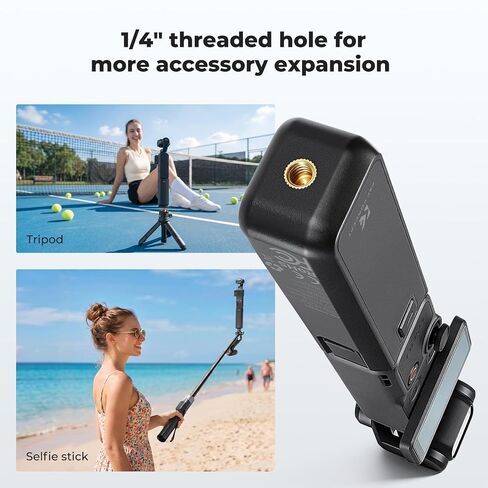 K&F CONCEPT 5000mAh Fast Charging Battery Handle for Osmo Pocket 3, 4 & 4 Pro, Xtra Muse Power Grip with 20W, Wireless Mic Direct Connection, 1/4" Tripod Thread, Smart Temp Control in Kuwait