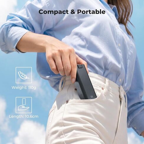K&F CONCEPT 5000mAh Fast Charging Battery Handle for Osmo Pocket 3, 4 & 4 Pro, Xtra Muse Power Grip with 20W, Wireless Mic Direct Connection, 1/4" Tripod Thread, Smart Temp Control in Kuwait