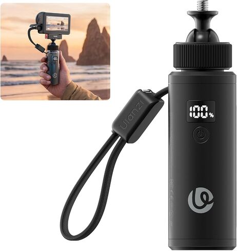 ULANZI MA93 Battery Grip, 10000mAh Camera Handheld Battery Handle Grip | Grip with Hidden Tripod 360 Real-time LCD Display, Universal 1/4'' Mount Interface for Action Cameras Power Stick Hand Grip in Kuwait