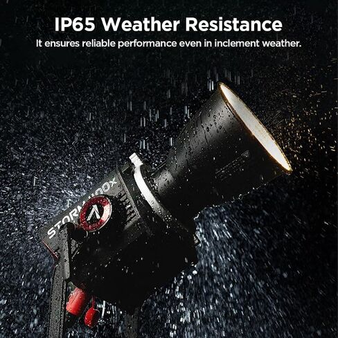 Aputure Storm 400x 400W Bi-Color LED Video Light, Point-Source Fixture with Blair Chipset, 2500K-10000K CCT, ±G Tint Control, CRMX & DMX, IP65, ProLock Bowens Mount, 35° Reflector Included (V-Mount) in Kuwait