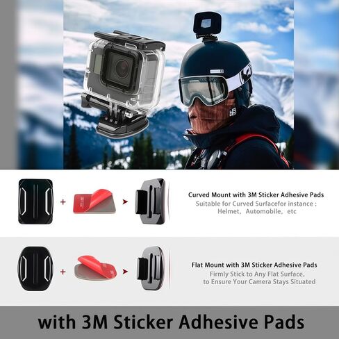 Accessories Kit for AKASO EK5000 EK7000 4K WiFi Action Camera | Accessories for Go Pro Hero 13 12 11 10 9 8 7 6 5/Session 5 SJ4000 SJ5000 Insta 360 X5 X4 Air ACE Pro 2(16-in-1) in Kuwait