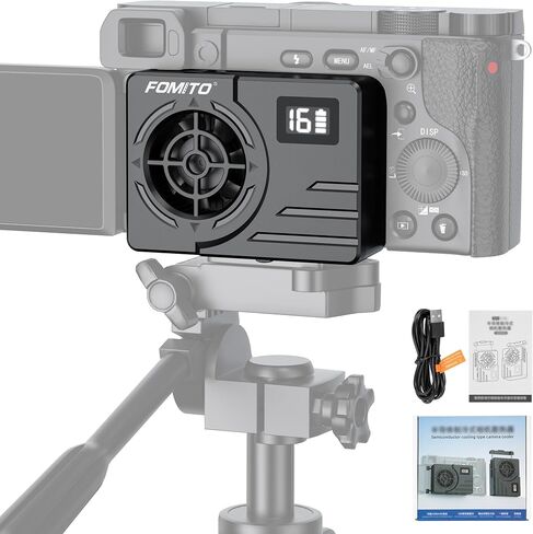 FOMITO FS-06 مروحة تبريد الهاتف والكاميرا شبه الموصلة، غطاء معدني كامل، تحكم ذكي في درجة الحرارة، للبث المباشر وتسجيل الفيديو عالي الدقة in Saudi Arabia