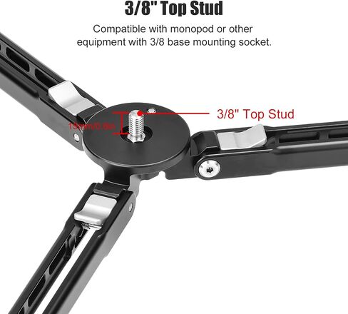 SUNWAY T1A20R Monopod Dolly with Rubber Wheels, 110.2 lb / 50 kg Load Capacity for Dynamic Shooting, Live Stream & Outdoor Vlog in Kuwait