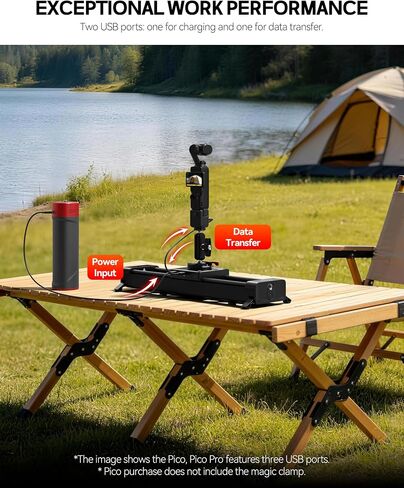 iFootage Shark Slider PICO, 15.75'' Motorized Camera Slider with 360° Pan Rotation, DJI Pocket 3/4 & Action 5/6 Compatible, Bluetooth/NFC for Smartphones, 7-Hour Battery, 2.4lb Payload in Kuwait