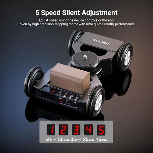NEEWER DL400 Upgraded Motorized Camera Slider Dolly with App Control, Dual Motor Drive & Non Slip Wheels, 5H Runtime, Compatible with GoPro iPhone Android Samsung Smartphone DSLR Camera Camcorder in Kuwait