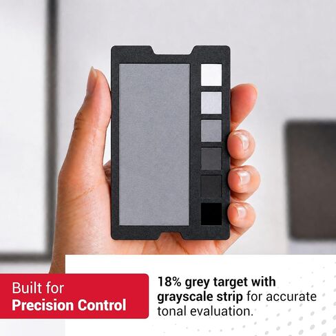 SpyderCheckr Photo Grey Balance Card – Two Tools in One: 18% Neutral Grey Reference for Accurate Exposure & White Balance – 6-Step Grayscale Strip for Tonal Range Verification – Compact in Kuwait