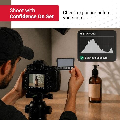 SpyderCheckr Photo Grey Balance Card – Two Tools in One: 18% Neutral Grey Reference for Accurate Exposure & White Balance – 6-Step Grayscale Strip for Tonal Range Verification – Compact in Kuwait
