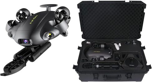 【2026 New】QYSEA FIFISH V6 Expert M200A Underwater Drone with Robotic Arm, AI Vision Lock, Underwater Robot with Industrial Case, 6 Hours Working Time, 4K Camera, 660ft Dive in Kuwait