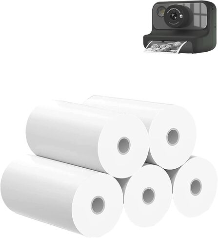 5 Rolls Kids Instant Camera Print Refill Paper for LETSHAHA,UYRUREL Eco-friendly Thermal Printing Paper for Children's Camera,Instant Printing Without Jams. in Kuwait