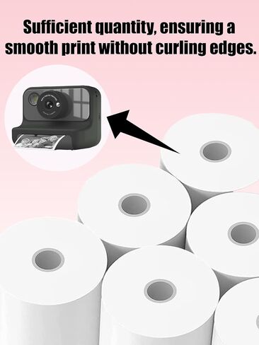 5 Rolls Kids Instant Camera Print Refill Paper for LETSHAHA,UYRUREL Eco-friendly Thermal Printing Paper for Children's Camera,Instant Printing Without Jams. in Kuwait