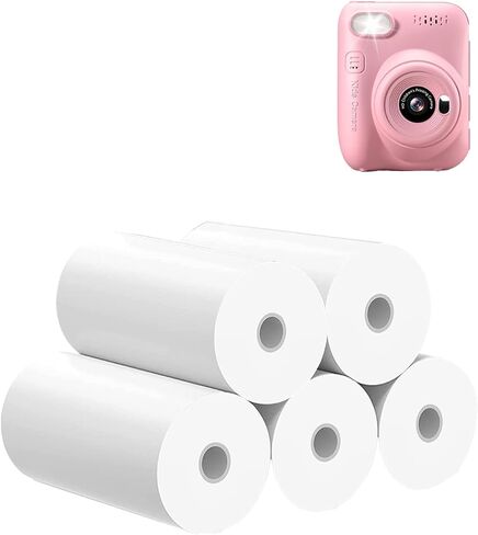 5 Rolls Kids Instant Camera Print Refill Paper for Gofunly H2,UYRUREL Eco-Friendly Thermal Printing Paper for Children's Camera,Instant Printing Without Jams. in Kuwait