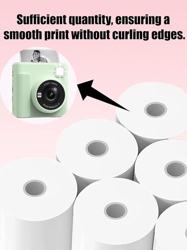 5 Rolls Kids Instant Camera Print Refill Paper for TIATUA X2,UYRUREL Eco-friendly Thermal Printing Paper for Children's Camera,Instant Printing Without Jams. in Kuwait