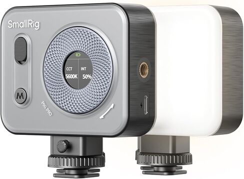 SmallRig P96 Mini LED Video Light, Bi-Color 2700-6500K CRI 95+, 2200mAh, Portable Camera Lights with Cold Shoe for Content Creator Vlogging, Compact Photography Lighting for TikTok, YouTube Streaming | YouTube Streaming, Portable Camera Lights, Cold Shoe  in Saudi Arabia