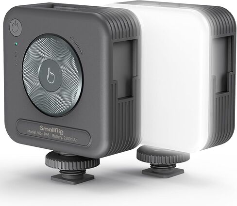 SmallRig P96 Mini LED Video Light, Bi-Color 2700-6500K CRI 95+, 2200mAh, Portable Camera Lights with Cold Shoe for Content Creator Vlogging, Compact Photography Lighting for TikTok, YouTube Streaming | YouTube Streaming, Portable Camera Lights, Cold Shoe  in Saudi Arabia