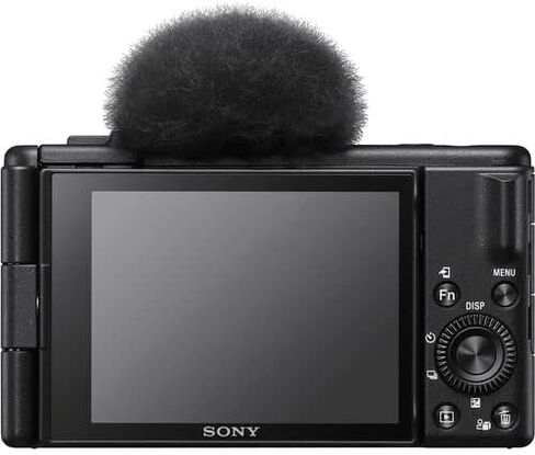 Sony ZV-1F Vlogging Camera Bundle (Black) | 20.1MP 1" Sensor, 4K Video, 20mm Wide Lens, Flip Screen & Directional Mic | Ideal for Vlogging & Content Creation (ZV1F/B) + 64GB Card + Bag + Battery in Kuwait