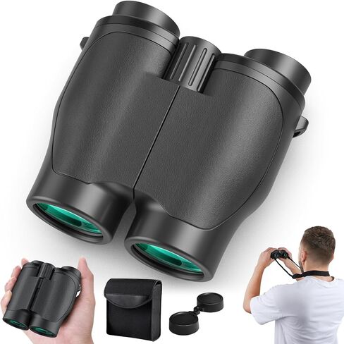 Aurosports Compact Binoculars for Adults and Kids - 10x25 Small Lightweight Binoculars for Bird Watching, Easy Focus for Theater, Cruise & Travel - Ideal Gift with Carrying Case & Strap in Kuwait