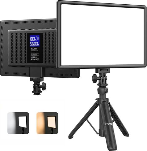 13" White LED Video Soft Light Panel with Built-in 8000mAh Battery | 2500k-6500k Cri95+ with 0-100% Dimmable Brightness, For Vlog Lighting, Video Conference, Youtube & Studio Photography in Kuwait