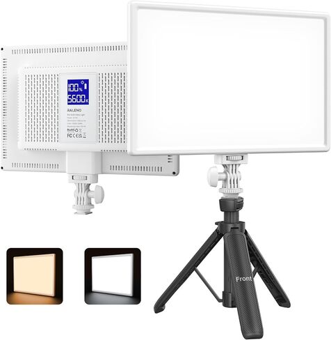 13" White LED Video Soft Light Panel with Built-in 8000mAh Battery | 2500k-6500k Cri95+ with 0-100% Dimmable Brightness, For Vlog Lighting, Video Conference, Youtube & Studio Photography in Kuwait