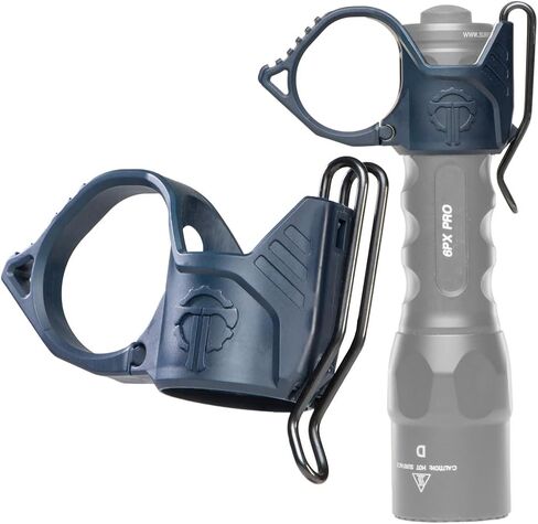 Thyrm Switchback 3.0 Deep Carry Flashlight Ring with Premium Metal Clip, Adjustable to Two Heights, Made in USA (Navy Blue) in Kuwait