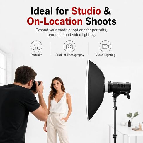 Bowens Mount Adapter Ring Compatible with Profoto Lights | All-metal adapter converts Profoto studio lights to Bowens modifiers for softboxes, reflectors, beauty dishes, and snoots. in Kuwait