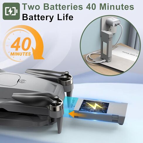 PRO Drone with Camera for Adults 4K,Brushless Motors Drone for Kids Beginners,40mins Flight Time with 2 Batteries,FPV Foldable RC Quadcopter,Toys Gifts for Teen Boys Girls, Beginner（Grey） in Kuwait