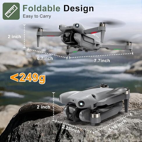 PRO Drone with Camera for Adults 4K,Brushless Motors Drone for Kids Beginners,40mins Flight Time with 2 Batteries,FPV Foldable RC Quadcopter,Toys Gifts for Teen Boys Girls, Beginner（Grey） in Kuwait