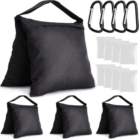 Aimosen 4 Packs Sandbags Weight Bags for Light Stand Photography Video Equipment, Heavy Duty Saddlebag for Backdrop Stand, Photo Tripod, Canopy, Pop up Tent, Umbrella Base, Fishing Chair, Picnic Table in Kuwait