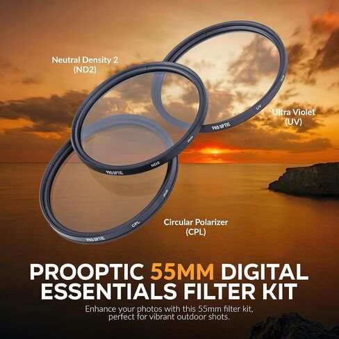Sigma 18-50mm f/2.8 DC DN Contemporary Lens for Sony E - Bundle with 55mm Filter Kit, Case, Cleaner, Cleaning kit, Movo Sling Strap, Cap Tether in Kuwait