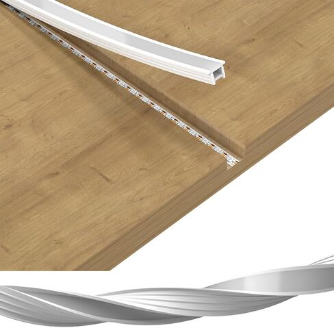BTF-LIGHTING Silicone LED Channel System 9.8Ft for ≤5mm Width LED Strip | Flexible LED Neon Rope Channel Diffuser, Spotless Milky White Cover for Kitchen Cabinet, Rooms, and Patio(No LED Strip) in Kuwait