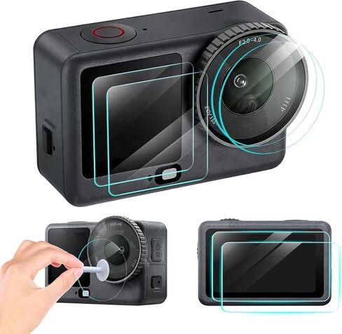 Lens Screen Protector for DJI Osmo Action 6 Accessories (9 Pack), Action6 Pro Tempered Glass Screen Protector with Silicone Lens Cap Protective Kit,OLED Display, Ultra HD, Full Protection, 9H Hardness, Scratch Resistant in Kuwait